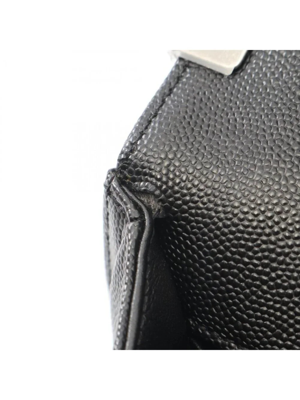Chanel Shoulder Bag Boy Black Caviar Leather Boy Chain